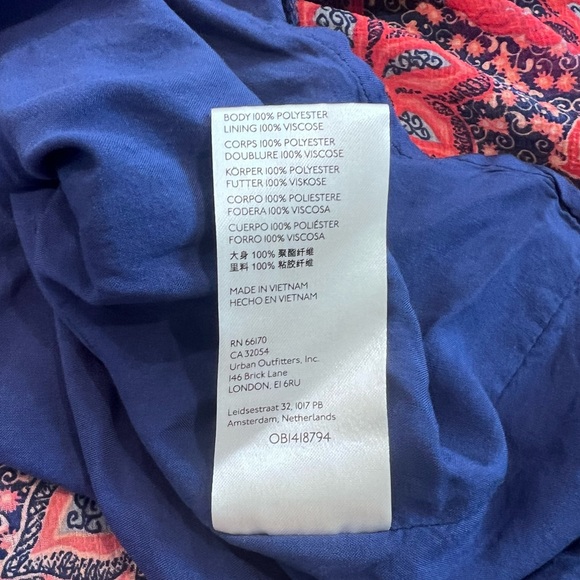 Free People Teagan Dress Peach Combo Size Large - Picture 12 of 14